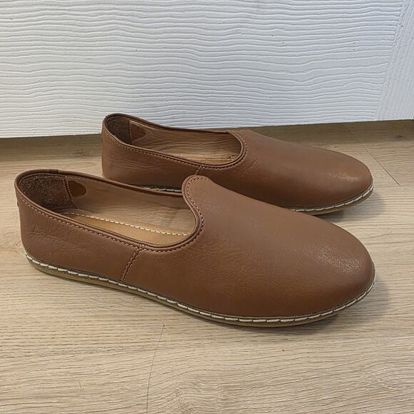 Charix Camel Brown Leather Cognac Slip On Neutral Artisan Flats Size 11 - Picture 4 of 13